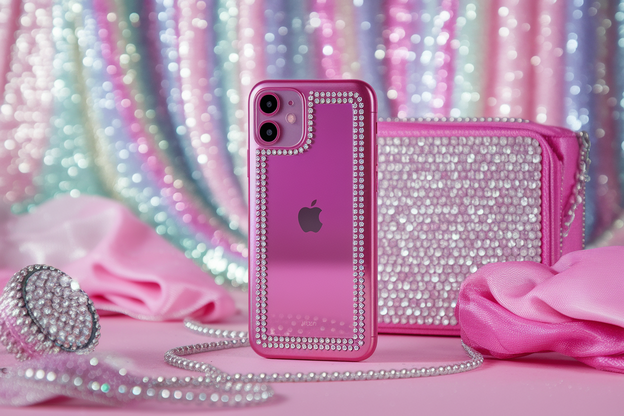iphone-rose-barbie-paillettes-accessoires