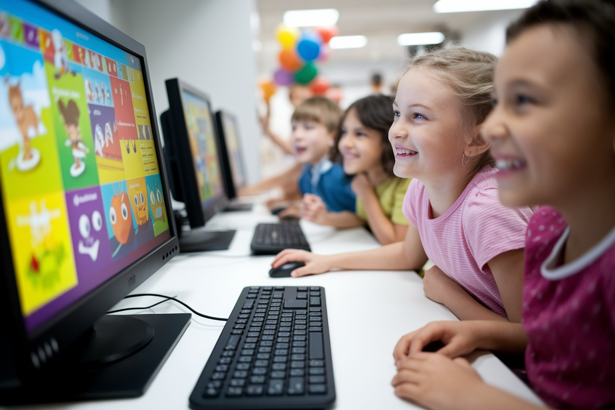 ordinateur-ecran-jeux-colores-enfants
