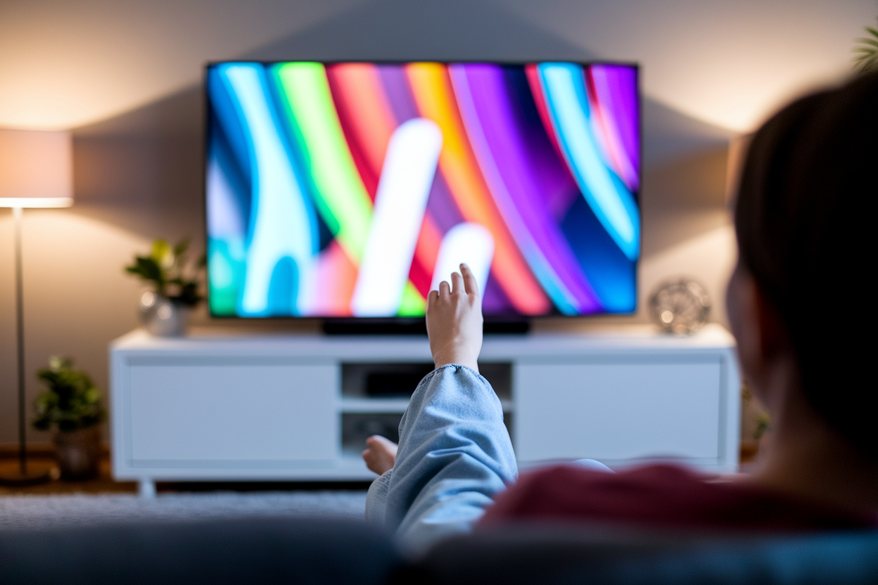 personne-canape-tv-flou