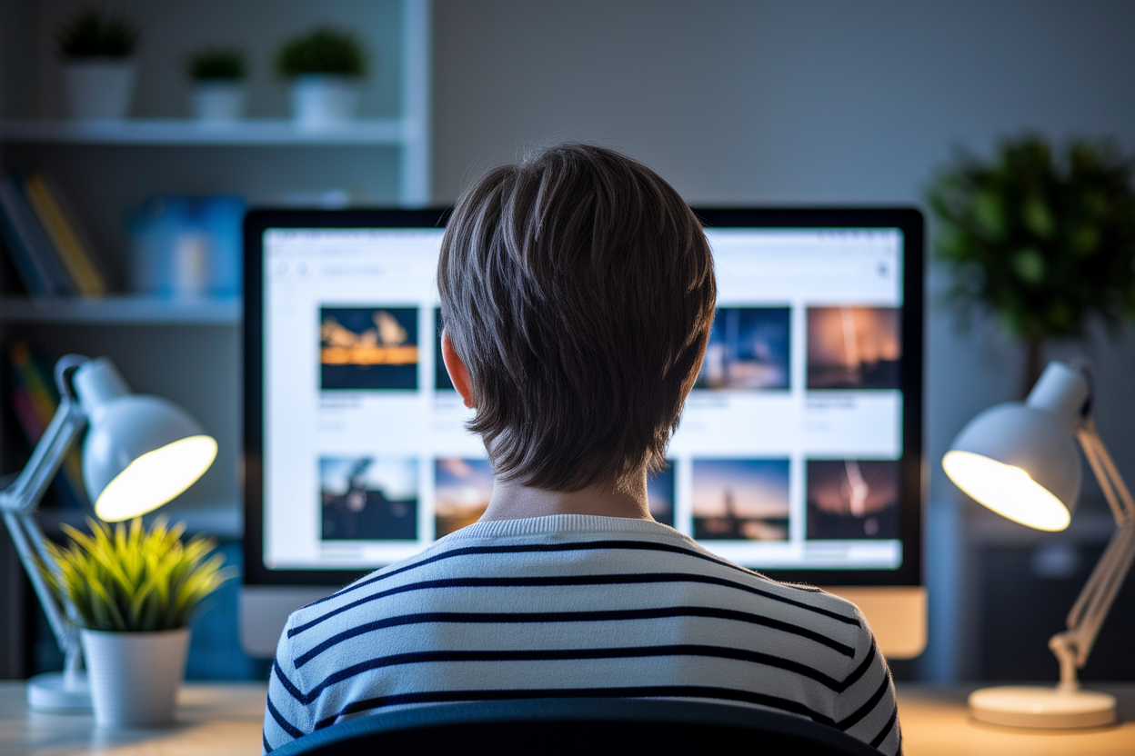 personne-dos-bureau-ordinateur-ecran-flou