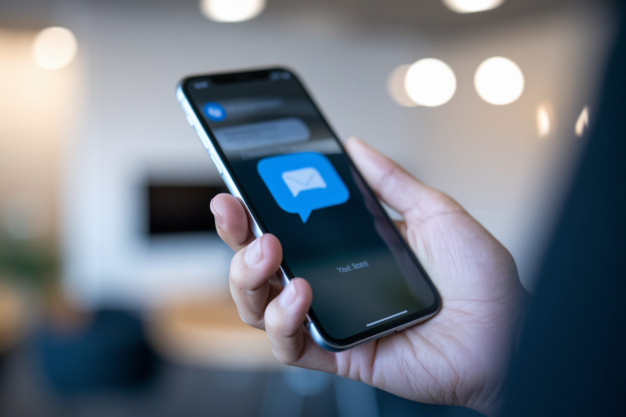 smartphone-main-ecran-message-flou